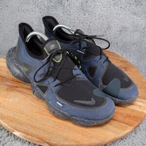 Nike Free Rn 5.0 Se Mens Sz 11 CQ3995-400 Midnight Navy Blue Green Sneakers